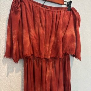 Blue Life Terracotta Rayon Dress